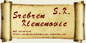 Srebren Klemenović vizit kartica